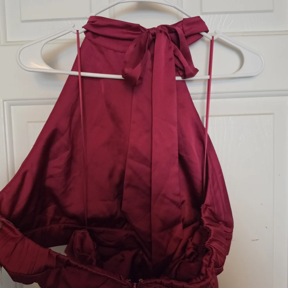 Abercrombie & Fitch Fuchsia Halter Maxi Dress with Cutout Waist
